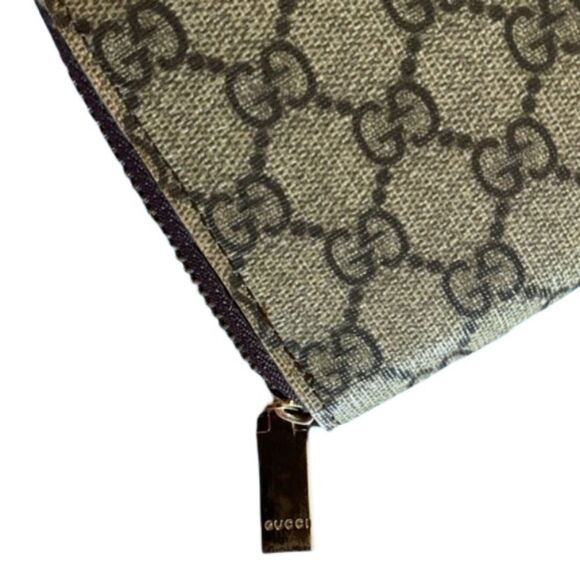 GUCCI NEO VINTAGE SUPREME ZIP AROUND WALLET 8" x 4" - Picture 5 of 10